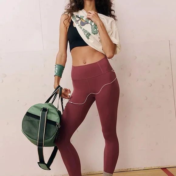 Free People Movement Never Better Leggings -Taupe size small - Picture 3 of 7